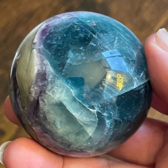 Earth Jewelry - Beautiful natural fluorite healing sphere